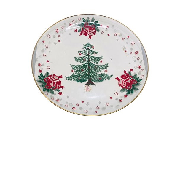 Crystal Clear Christmas Tree Handcrafted Crystal Serving Platter NWT - Picture 2 of 6